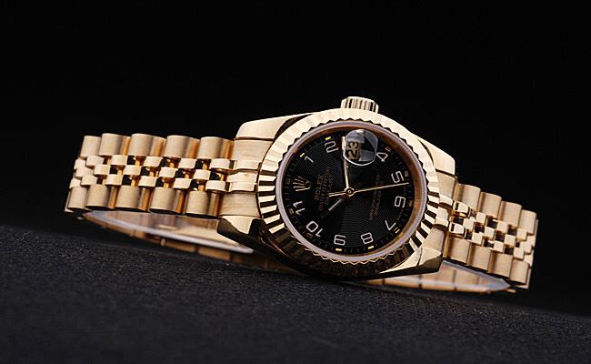 Rolex Datejust Golden&Black Stainless Steel Watch-RD3781