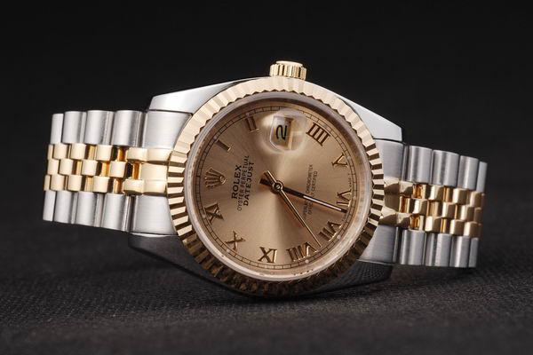 Rolex Datejust Golden Cutwork Surface Watch-RD2368