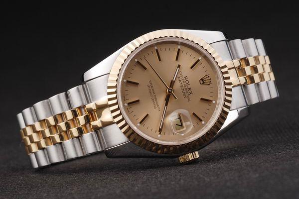 Rolex Datejust Golden Round Cutwork Men Watch-RD2363