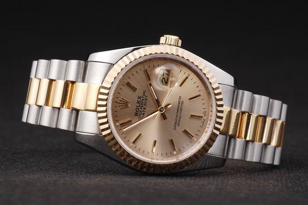 Rolex Datejust Golden Surface Stainless Steel Men Watch-RD2406