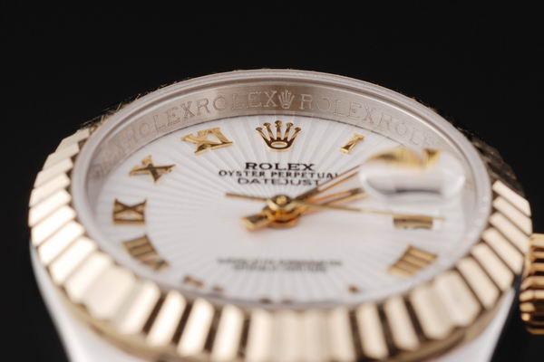 Rolex Datejust Mechanism Golden&White Cutwork Watch-RD2374