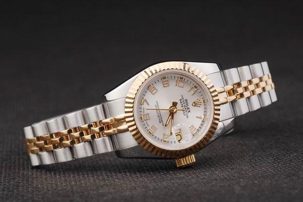 Rolex Datejust Mechanism Golden White Surface Watch-RD2459