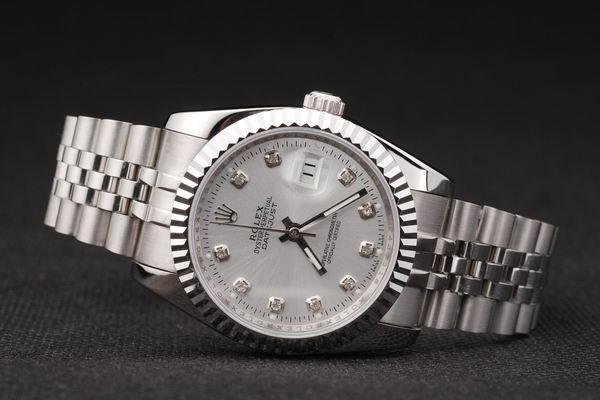 Rolex Datejust Mechanism Silver White Cutwork Women Watch-RD2428