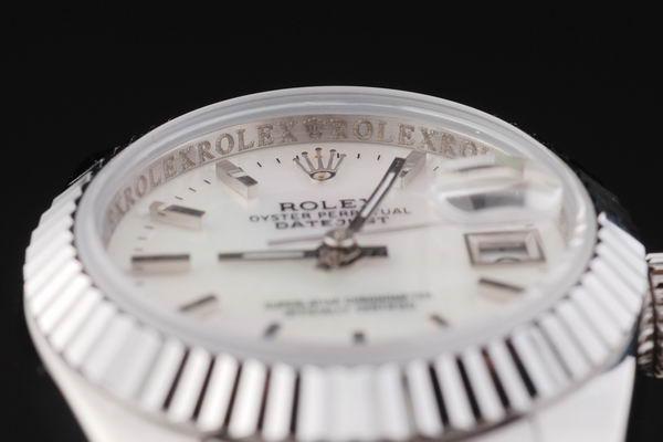 Rolex Datejust Mechanism Silver White Women Watch-RD2456