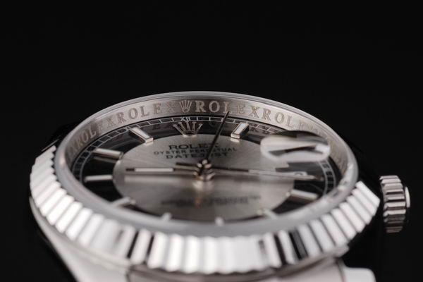 Rolex Datejust Mechanism Silver Bezel Black Surface Watch-RD2414