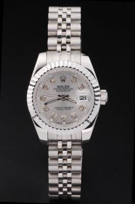 Rolex Datejust Mechanism Silver Cutwork Women Watch-RD2431