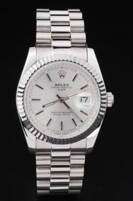 Rolex Datejust Silver White Stainless Steel Watch-RD2412