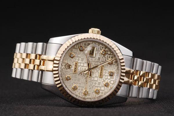 Rolex Datejust Stainless Steel Golden Surface Watch-RD2387