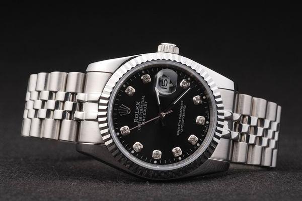 Rolex Datejust Swiss Mechanism Silver&Black Watch-RD2379