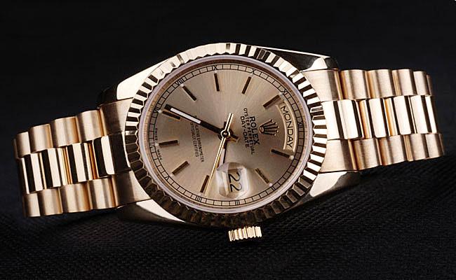 Rolex Day-Date Golden Surface Cutwork Men Watch-RD3838