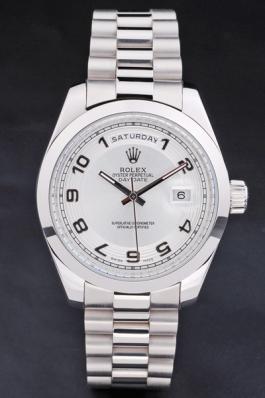 Rolex Day-Date Silver&White Stainless Steel Watch-RD2904