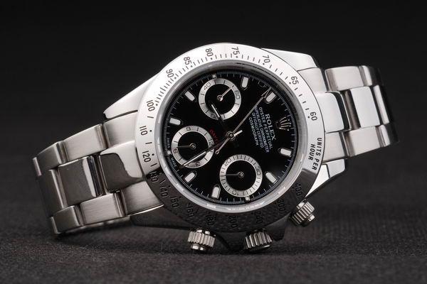 Rolex Daytona Mechanism Black Stainless Steel Watch-RD2422