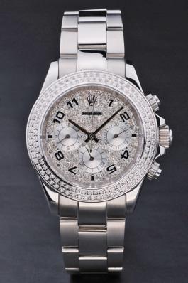 Rolex Daytona Mechanism Silver Diamond 39mm Men Watch-RD3797