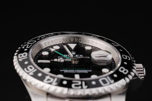 Rolex GMT-Master II Black Stainless Steel Men Watch-RM2418