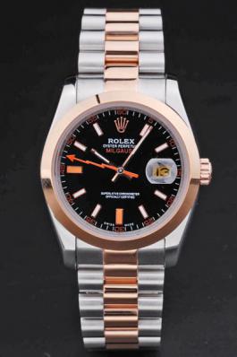 Rolex Milgauss Rose Gold&Black Stainless Steel 36mm Watch-RM3883