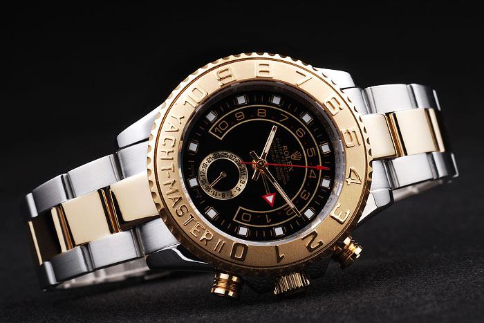 Rolex Yacht-Master II Golden Bezel&Black Surface Watch-RY3329