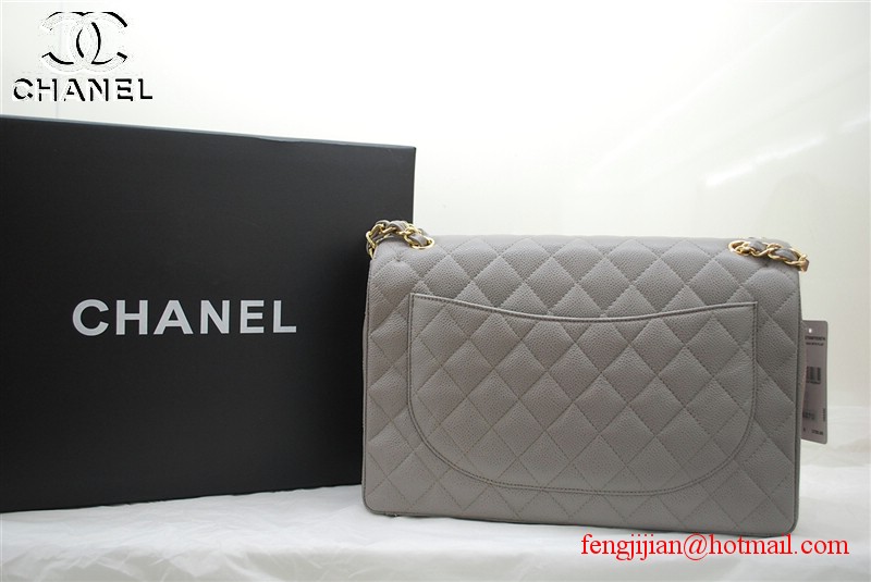 Chanel Early Spring Maxi Flap Bag 36070 Grey