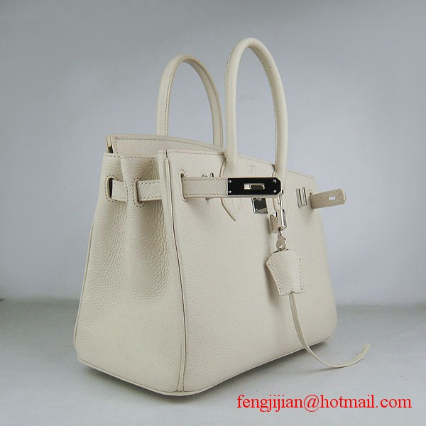 Hermes Birkin 30cm Togo Leather Bag Cream 6088