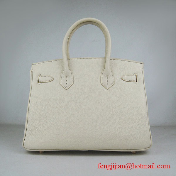 Hermes Birkin 30cm Togo Leather Bag Cream 6088