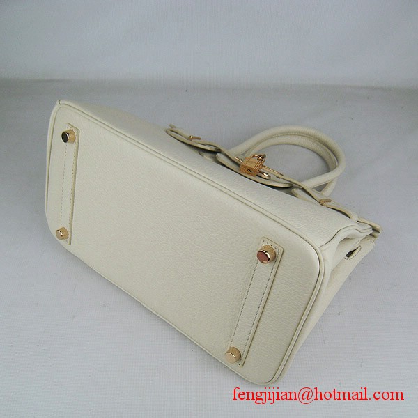 Hermes Birkin 30cm Togo Leather Bag Cream 6088