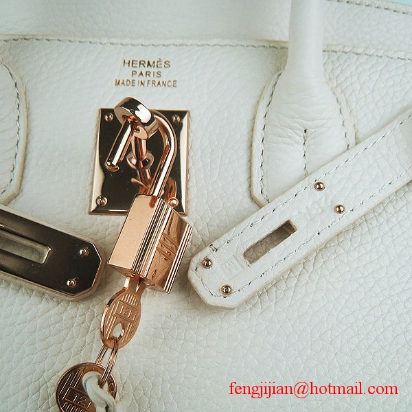 Hermes Birkin 30cm Togo Leather Bag Cream 6088