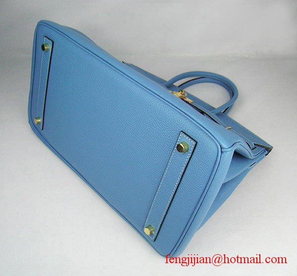 Hermes Birkin 40cm Togo Bag Light Blue 6099