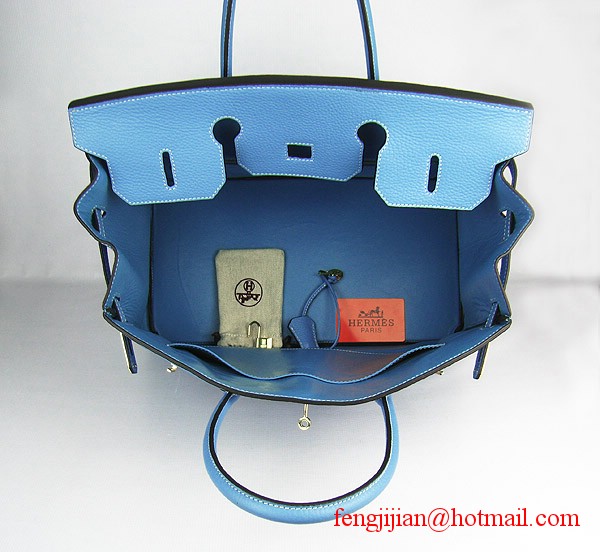 Hermes Birkin 40cm Togo Bag Light Blue 6099