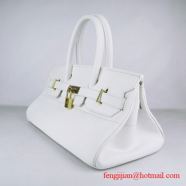 Hermes Birkin 42cm Togo Leather Bag 6109 White gold padlock