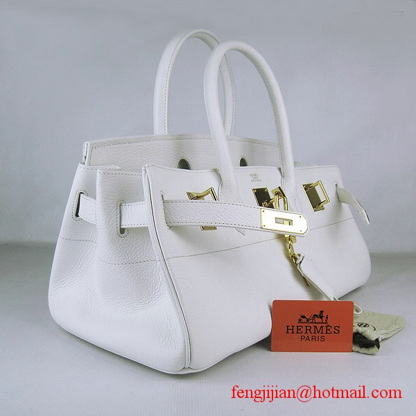 Hermes Birkin 42cm Togo Leather Bag 6109 White gold padlock