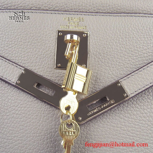 Hermes Kelly 32cm Togo Leather Bag Grey 6108