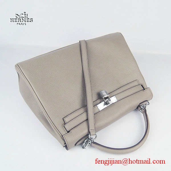 Hermes Kelly 32cm Togo Leather Bag Grey 6108