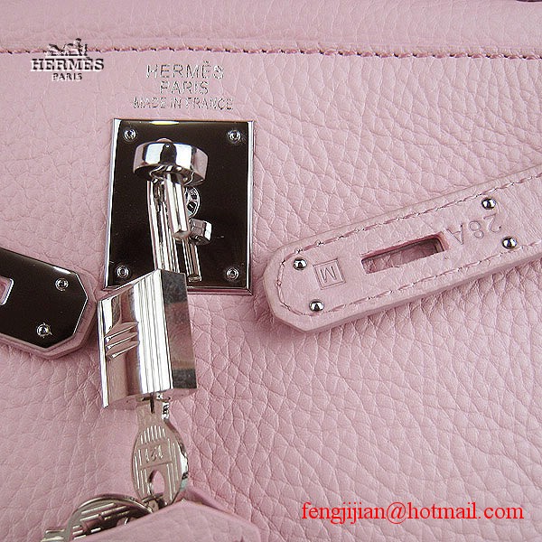 Hermes Kelly 32cm Togo Leather Bag Pink 6108 Silver Hardware