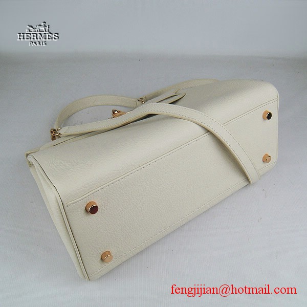 Hermes Kelly 32cm Togo Leather Bag Beige 6108 Gold Hardware