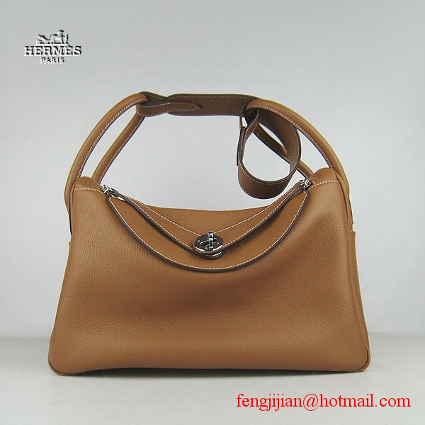 Hermes Women Shoulder Bag Light Coffee 6208