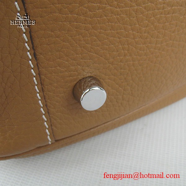 Hermes Women Shoulder Bag Light Coffee 6208