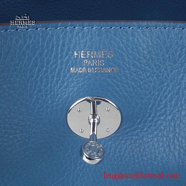 Hermes Lindy Women Shoulder Bag Blue 6208