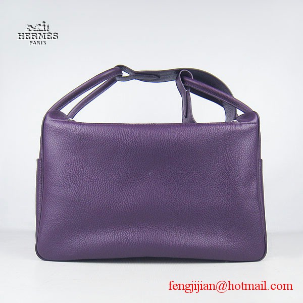 Hermes Women Shoulder Bag Light Purple 6208