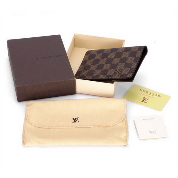 Louis Vuitton Damier Ebene Canvas Passport Wallet N60180