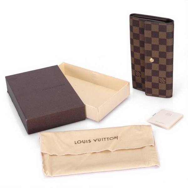 Louis Vuitton Damier Ebene Canvas Sarah Wallet N61734