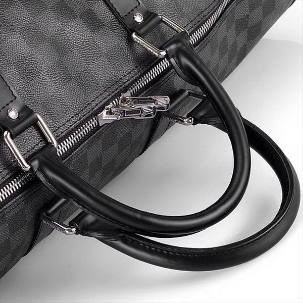 Louis Vuitton Damier Graphite Canvas Keepall 55 with Shoulder Strap N41413