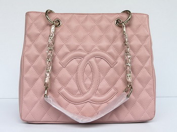 Chanel Quilted CC Tote Bag 35626 Pink