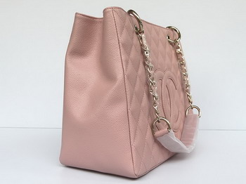 Chanel Quilted CC Tote Bag 35626 Pink