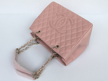 Chanel Quilted CC Tote Bag 35626 Pink