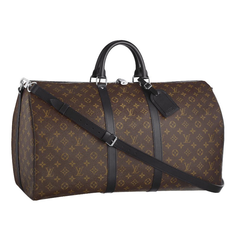 Louis Vuitton Monogram Macassar Canvas Keepall 55 Strap M56714