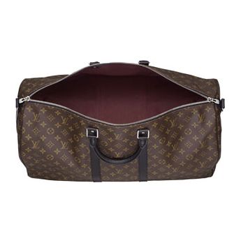 Louis Vuitton Monogram Macassar Canvas Keepall 55 Strap M56714